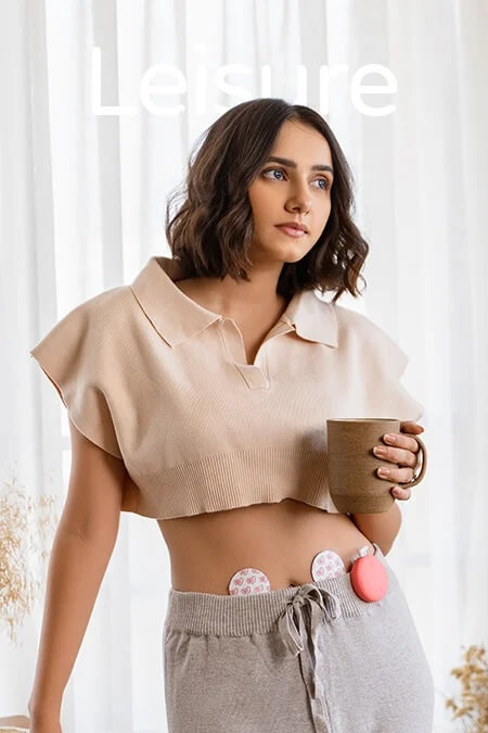 Leisure women wearing welme Tens machine